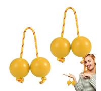 Aslatuas Bola rítmica | 2 pares de instrumentos de coctelera Kashaka | Shaker africana sonajero de mano | percusión doble para fiestas, actuaciones, conciertos, niños, adultos, bodas, mostaza