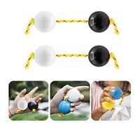 Aslatuas - Instrumento de bola rítmica Kashaka, 2 pares de huevos de plástico ABS duradero, doble calabaza, fácil de tocar para adultos y adolescentes en fiestas, espectáculos (negro y blanco)