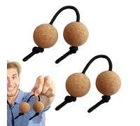 Aslatuas Rhythmic Ball - Fabricación Hábil, Huevo Musical, 2 Pares De Corcho Kashaka Shaker Asalato Ball Instrument | Pantalla De Cápsula De Ritmo Acústico, Elemento De Ritmo De Entrenamiento Para Pri