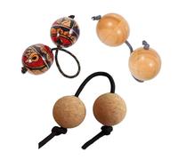 Aslatuas - Sonajero de bola de arena rítmica africana, instrumento de percusión de mano de doble calabaza para principiantes y amantes del ritmo duradero para estudiantes y adultos