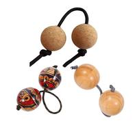 Aslatuas - Sonajero de bola de arena rítmica africana, instrumento de percusión de mano de doble calabaza para principiantes y amantes del ritmo duradero para estudiantes y adultos
