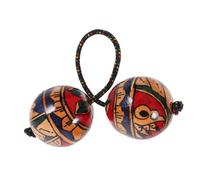 Aslatuas - Sonajero de bola de arena rítmica africana, instrumento de percusión de mano de doble calabaza para principiantes y amantes del ritmo duradero para estudiantes y adultos