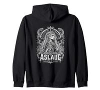 Aslaug Hija De La Leyenda Escudo Vikingo Runas Sudadera con Capucha