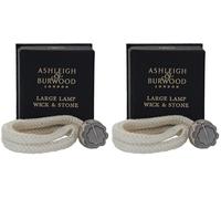 Asleigh & Burwood, PFL200, Recambio de Piedra y Mecha Grande, Large, Blanco (Paquete de 2)