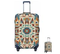 ASLKXOPEMG Funda para equipaje de 65 a 95 cm, elástica, con patrones nativos americanos, antiarañazos, lavable, protector de maleta, fundas decorativas, Black, S, Juego de equipaje