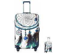 ASLKXOPEMG Funda para equipaje de 65 a 95 cm, elástica, protector de maleta, atrapasueños nativos americanos, fundas de equipaje, antiarañazos, lavable, protector de maleta, fundas decorativas, Black