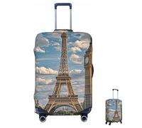 ASLKXOPEMG Funda para equipaje de 65 a 95 cm, funda elástica para maleta, diseño de la Torre Eiffel de Londres, antiarañazos, lavable, protector de maleta, fundas decorativas, Black, XL, Juego de