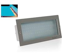 ASLO® Lámpara de pared LED empotrable de acero inoxidable, diseño de pared, lámpara de pared LED para interior y exterior, IP54, 8 W, 500 lm, 5000 K, incluye bombilla [clase energética A+]