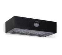 ASLO - Lámpara de pared solar 350 Lm 3 W, color negro