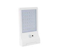 ASLO Lámpara LED Solar 3W 370 lúmenes LI Ion 6000K Aplique Blanco Exterior con Sensor de Movimiento
