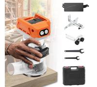 Aslsouti Enrutador de molduras inalámbrico, herramienta de enrutador de madera compacta compatible con baterías Makita de 18 V/21 V, enrutadores de palma sin escobillas para carpintería, pinzas de 1/4