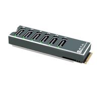 ASM1166 PCIe3.0 - Tarjeta adaptadora de 6 puertos con velocidad de 6 Gbps, instalación sin herramientas y gestión de energía para servidor/PC, tarjeta de expansión de almacenamiento PCIe