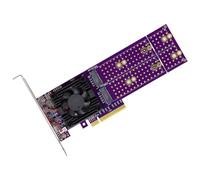 ASM2824 Módulo de almacenamiento de 2 bahías Tarjeta de expansión de 2 bahías con ventilador de refrigeración para almacenamiento de escritorio Minisforum MS Accesorios de computadora mejorados Caja
