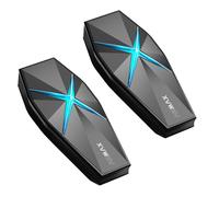 ASMAX F1s - Auriculares Bluetooth para motocicleta con control de voz inteligente, sistemas de comunicación de casco de malla para 10 conductores, doble chip con multitarea de audio, intercambio de