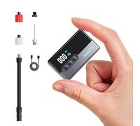 ASMAX Mini Bomba de Bicicleta, Inflador Electrico Bicicleta, 120 PSI, Pantalla LCD, Válvula Schrader y Presta, Batería Recargable, Apagado Automático, Bolsa de Almacenamiento, Bomba Eléctrica T30