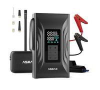 ASMAX T20 Arrancador de Baterias de Coche 4000A, Compresor de Aire 150PSI, Arrancador de Coche 12V para 9L de Gasolina o 8L de Diésel, Booster con Pantalla LCD Grande, para Coche/Moto