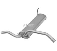 ASMET Silenciador Final Silenciador Para Toyota Aygo Citroën C1 107 20.035