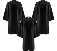 ASMIZ - Juego de 3 vestidos de coro unisex para adultos, toga de graduación mate para graduación, disfraz de clero para bautismo, iglesia, escuela secundaria y universidad, longitud 54 pulgadas
