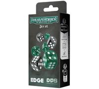 Asmodee Arkham Horror RPG Dice Set | Dados Para Juego de Rol Arkham Horror, 18 Dados Negros y Verdes, Accesorio Oficial, 1-6 Jugadores, 14+ años, 45-360 min