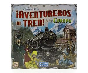Asmodee ¡Aventureros al Tren! Europa Juego de Mesa | Embárcate en una Aventura ferroviaria por Toda Europa, A Partir de 8 Años, De 2 a 5 Jugadores, De 30 a 60 Minutos, Español