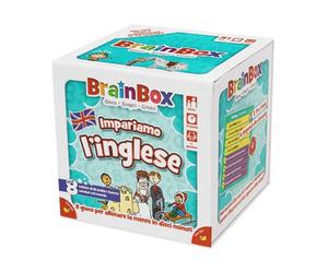 Asmodee - BrainBox Aprendamos inglés (2022), Juego para Aprender y Entrenar la Mente, 1+ Jugadores, 8+ años, Ed. en Italiano