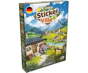 Asmodee, Cozy Stickerville, versión DE, Juego Familiar cooperativo para 1-6 Jugadores a Partir de 8 años, Juego de Mesa con 30-60 Minutos de Tiempo de Juego por Partida
