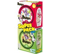 Asmodee Dobble Super Pack Kids (123 + animales) | Divertido juego de cartas familiar | Juego de observación de ritmo rápido | Tiempo de juego de 15 minutos | 2-8 jugadores | A partir de 6 años | Caja