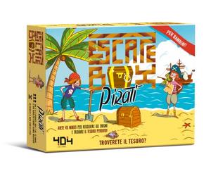 Asmodee - Escape Box: Piratas - Divertido Juego en Caja para organizar una búsqueda del Tesoro, 2-5 Jugadores, 7-12 años, edición en Italiano
