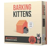 Asmodee Exploding Kittens Barking Kittens, Expansión del Juego de Cartas | Con Corona de Gato y Nuevas Acciones, A Partir de 7 Años, De 2 a 10 Jugadores, 15 Minutos por Partida, Español