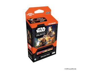 Asmodee - FFG - Star Wars: Unlimited Trading Card Game - Tiempos sin Ley - Spotlight Deck Leia Organa, Tarjetas exclusivas, TCG para niños y Adultos, Mayores de 12 años, 2+ Jugadores, 20 Minutos