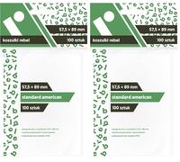 Asmodee, Fundas para tarjetas (57,5 x 89 mm) Standard American, 100 unidades (Paquete de 2)