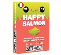 Asmodee - Happy Salmon Grab & Game (versión de Bolsillo), Juego de Mesa, de los Creadores de Exploding Kittens, 6+ años, 3-8 Jugadores, edición en Italiano