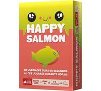 Asmodee Happy Salmon, Juego de Cartas Vertiginoso y Muy Divertido para Reír y Moverse en Familia y con Amigos, A Partir de 6 Años, De 3 a 8 Jugadores, 90 Segundos por Partida, Español