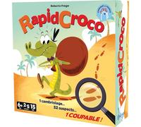 Asmodee RAPIDCROCO - Juego de Cartas de rapidez y observación para niños Desde 6 años - Encuentra al Croco culpable - Juego de Mesa de Viaje - Caja de Metal - 2 a 5 Jugadores - 15 min - en Español