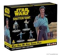 Asmodee Star Wars Shatterpoint - Pack de Escuadra What Have We Here, Incluye Lando Calrissian, Lobot y Guardias de la Ciudad de Las Nubes, Expansión de Miniaturas, 2 Jugadores, 14+ Años, en Español