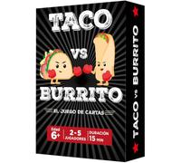 Asmodee Taco vs. Burrito, Juego de Cartas de Estrategia Divertida y Guerra de Comida para Familias y Niños, Prepara el Menú más Alocado, A Partir de 6 Años, De 2 a 5 Jugadores, 15 Minutos, Español