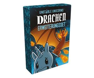 Asmodee Unstable Games | Unstable Unicorns - Dragones | Ampliación | Juego de Fiesta | Juego de Cartas | 2-8 Jugadores | A Partir de 8 años | 30-60 Minutos | alemán