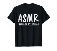 ASMR desencadena mi cosquilleo ASMR Camiseta gráfica económica, Hombre, Negro, S