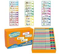 Asmutual 30 Read and Rhyme Flip Books, Word Family Build Book for Kids 3-8, Phonics Flashcards, Rhyming Games for Kindergarten, Kid-Friendly Design,Educational Reading for Kindergarten & Home (1 Set)