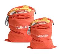 Asnews Bolsas de Lavandería, Impermeable Nylon Bolsa Ropa Sucia, 2Pcs Wet Dry Bag con Cremallera para Viajes, Fitness o Natación