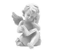 Asng Estatua de jardín de resina de ángeles de querubines, adorable escultura de ángel, decoración de jardín para interiores y exteriores (lectura de querubín)