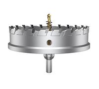 ASNOMY 160 mm T.C.T, Broca para sierra perforadora con punta de carburo de tungsteno para metal, con 2 brocas para metal duro, acero, hierro, madera, plástico