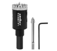 ASNOMY 22mm Broca de Diamante con Broca Piloto Central,Dentada Brocas Coronas de Diamante para porcelanico,Cristal Broca corona Sierra Perforadora para Taladrar Porcelana,Azulejos,Cerámica,Vidrio