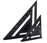 ASNOMY 2Pcs Escuadra Triangular Carpintero de 7 pulgadas y 12 pulgadas, Escuadras Metalica Carpintero metrico Regla Triangular Aluminio Carpintero Escuadras Metalicas Grandes para Carpintero
