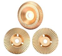 ASNOMY 3pcs Muela Amoladora 125 mm x 22,2 mm, Discos Madera Amoladora, Muela abrasiva de madera, Muela de Madera Disco para tallar madera para Desbaste de Madera