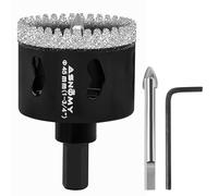 ASNOMY 45mm Broca de Diamante con Broca Piloto Central,Dentada Brocas Coronas de Diamante para porcelanico,Cristal Broca corona Sierra Perforadora para Taladrar Porcelana,Azulejos,Cerámica,Vidrio