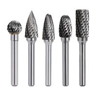 ASNOMY 5 pieza Fresa Metal Lápices Set - 6 x 10mm Escofina Taladro Bit Fresas de Carburo Rotary Archivo Tungsteno Acero Herramientas Rotary Burr para lijar archivos taladrar metal pulido