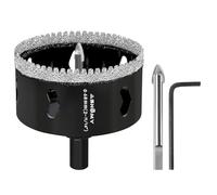 ASNOMY 68mm Broca de Diamante con Broca Piloto Central,Dentada Brocas Coronas de Diamante para porcelanico,Cristal Broca corona Sierra Perforadora para Taladrar Porcelana,Azulejos,Cerámica,Vidrio