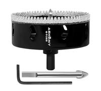 ASNOMY 90mm Broca de Diamante con Broca Piloto Central,Dentada Brocas Coronas de Diamante para porcelanico,Cristal Broca corona Sierra Perforadora para Taladrar Porcelana,Azulejos,Cerámica,Vidrio