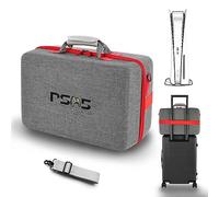 ASNOMY Bolsa Funda de Transporte para PS5, Bolsa de Viaje Protectora Mejorada para PS5 Disc/Digital Edition, Estuche para PS5 Consola,Mando,Accesorios
